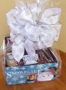Snowman gift  box with snowman